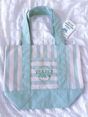 Trader Joe's Stripe Mini Tote Bag